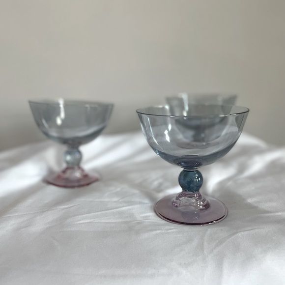 Other - Set of 6 Retro Champagne Glasses